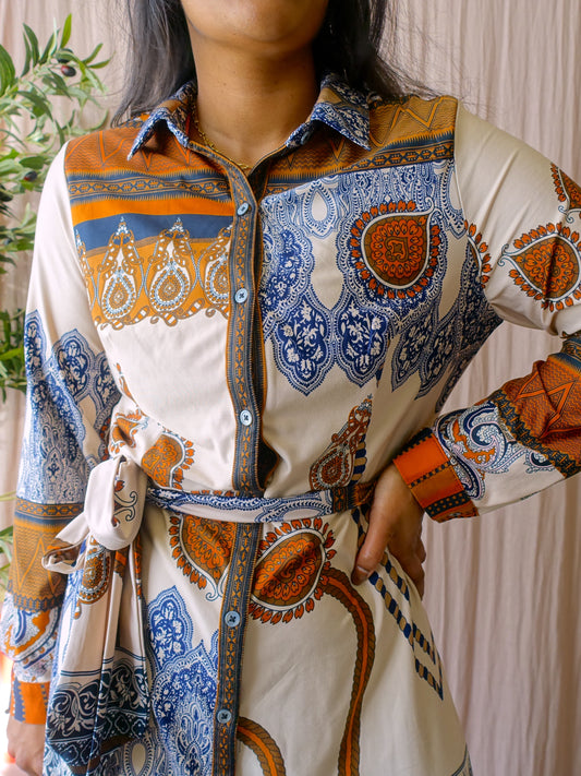 K-Design bohemian printed maxi jurk