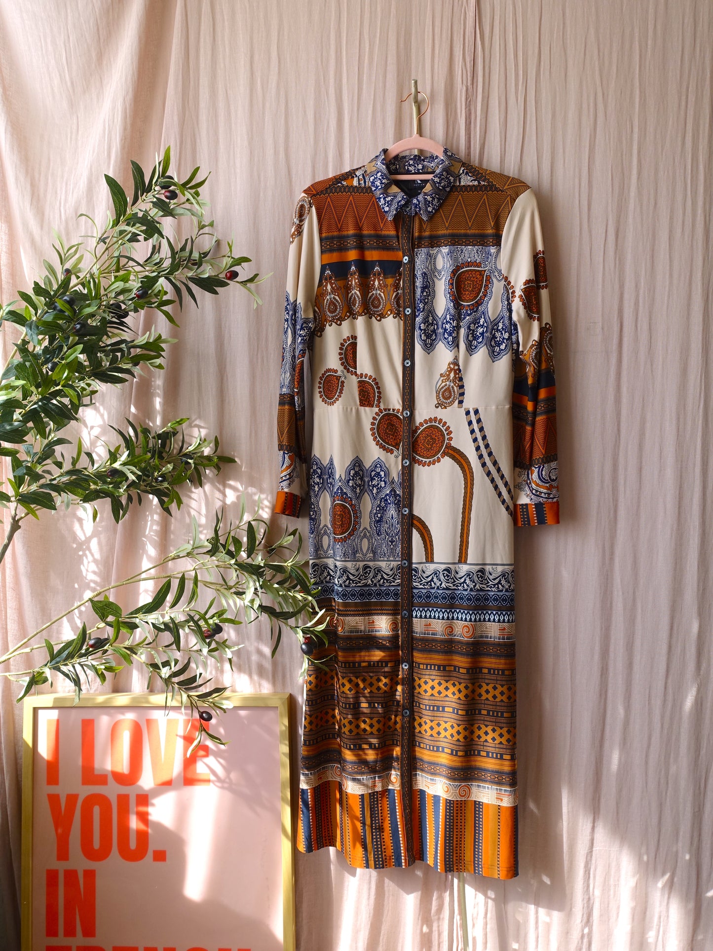 K-Design bohemian printed maxi jurk
