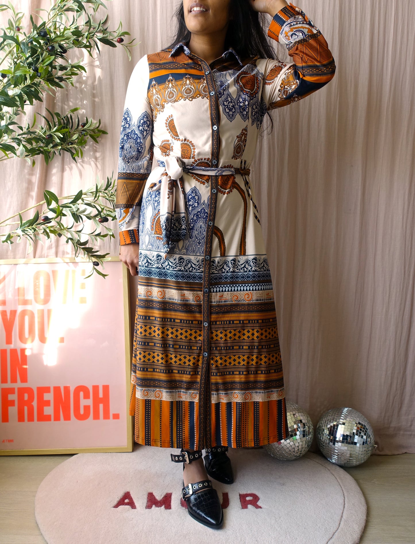 K-Design bohemian printed maxi jurk