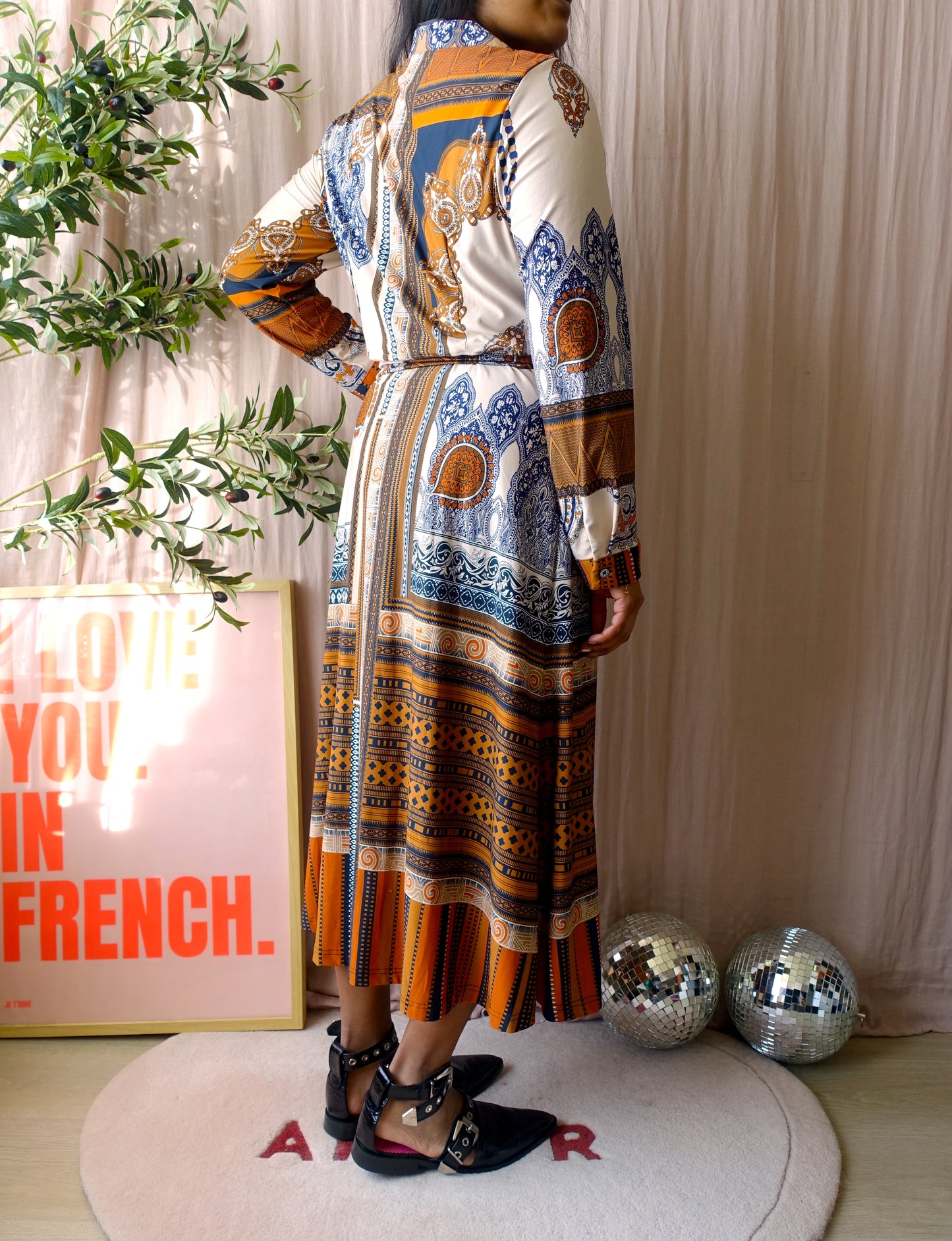 K-Design bohemian printed maxi jurk