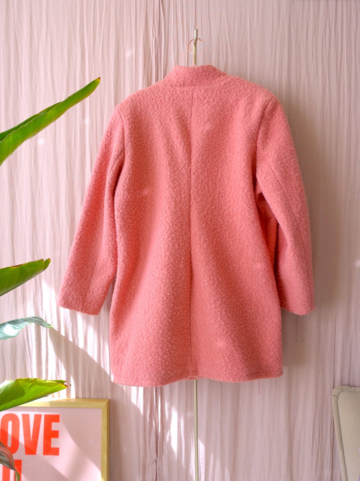 Kaffe rosie boucle coat roze