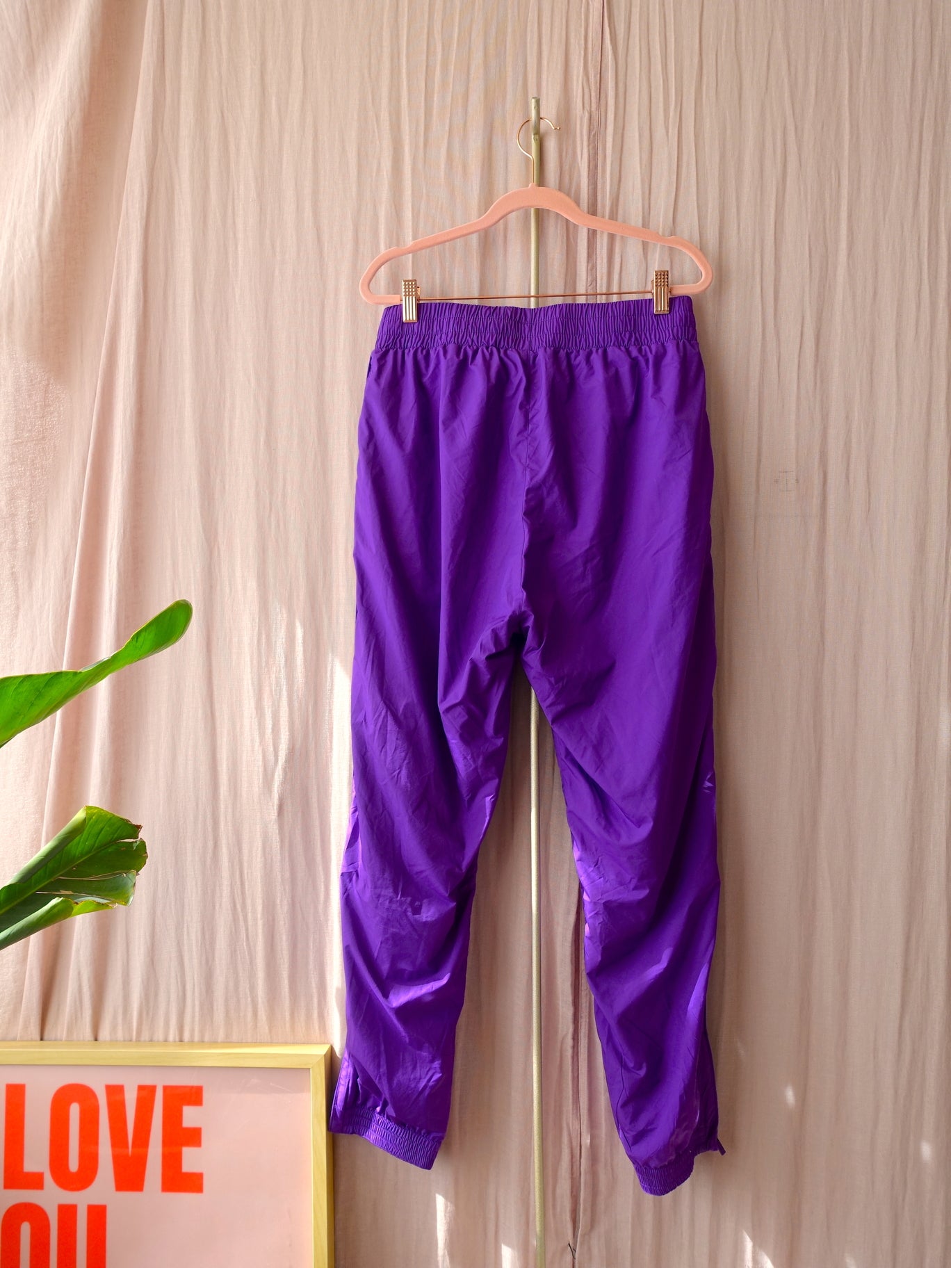 Karl Kani OG tape trackpants violet