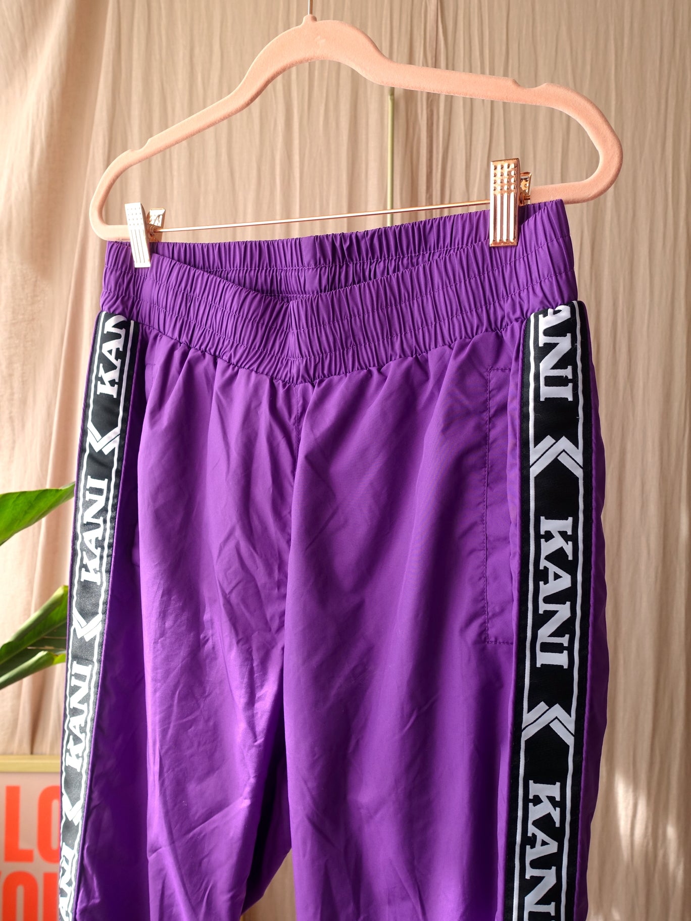Karl Kani OG tape trackpants violet