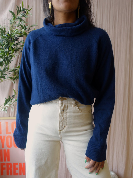 CASH-MERE.ch 100% kasjmier knit midnight blue