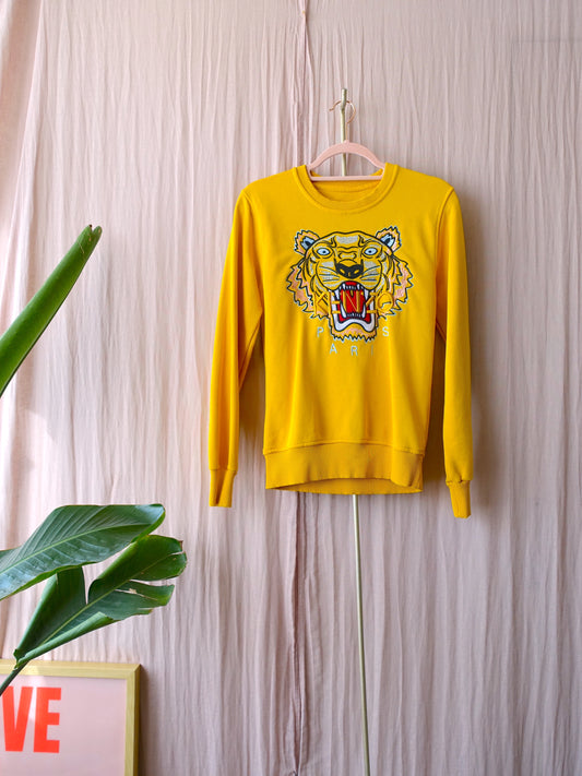 Kenzo embroiderd sweater blazing yellow
