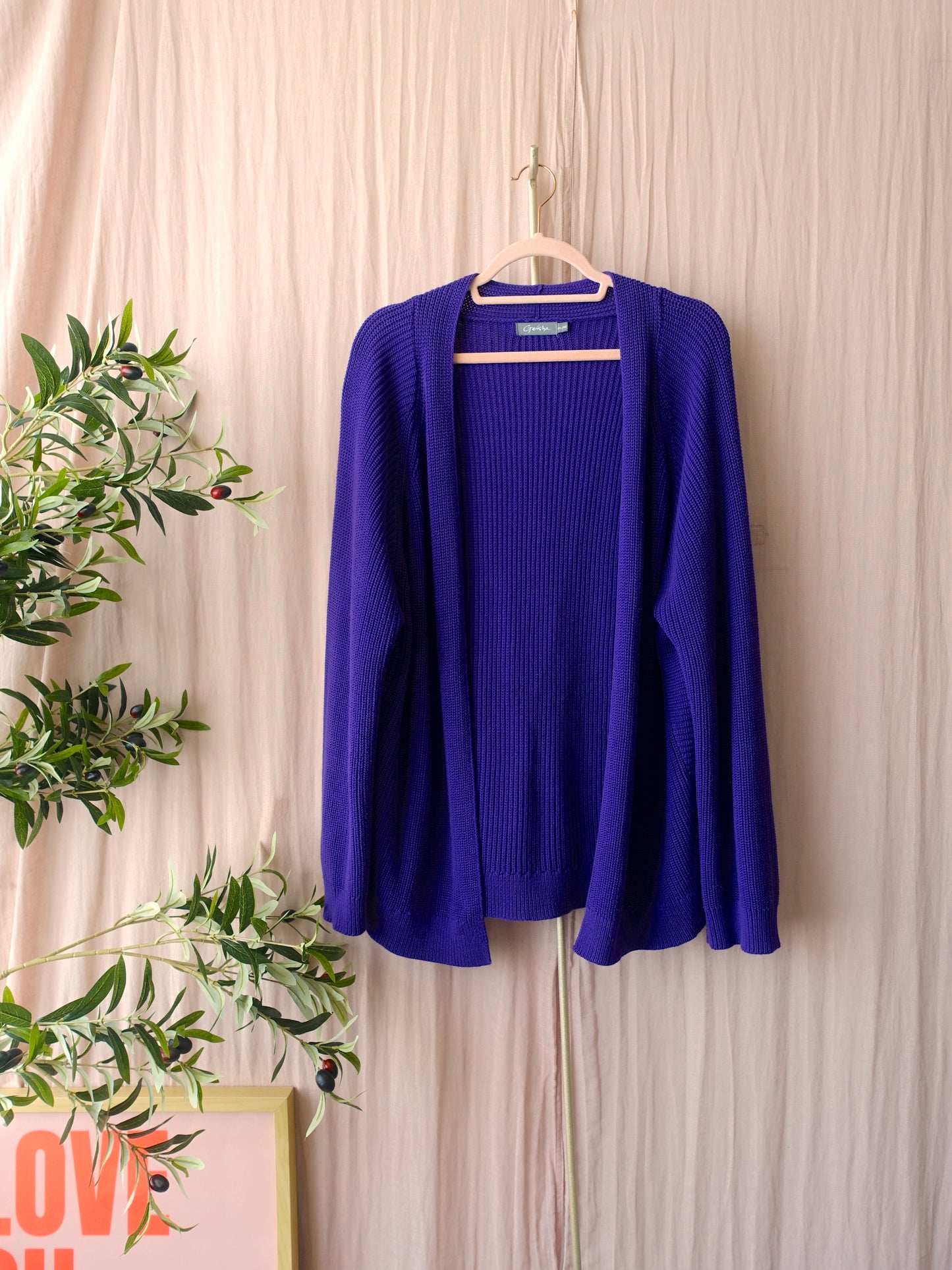 Geisha knitted cardigan emerson purple