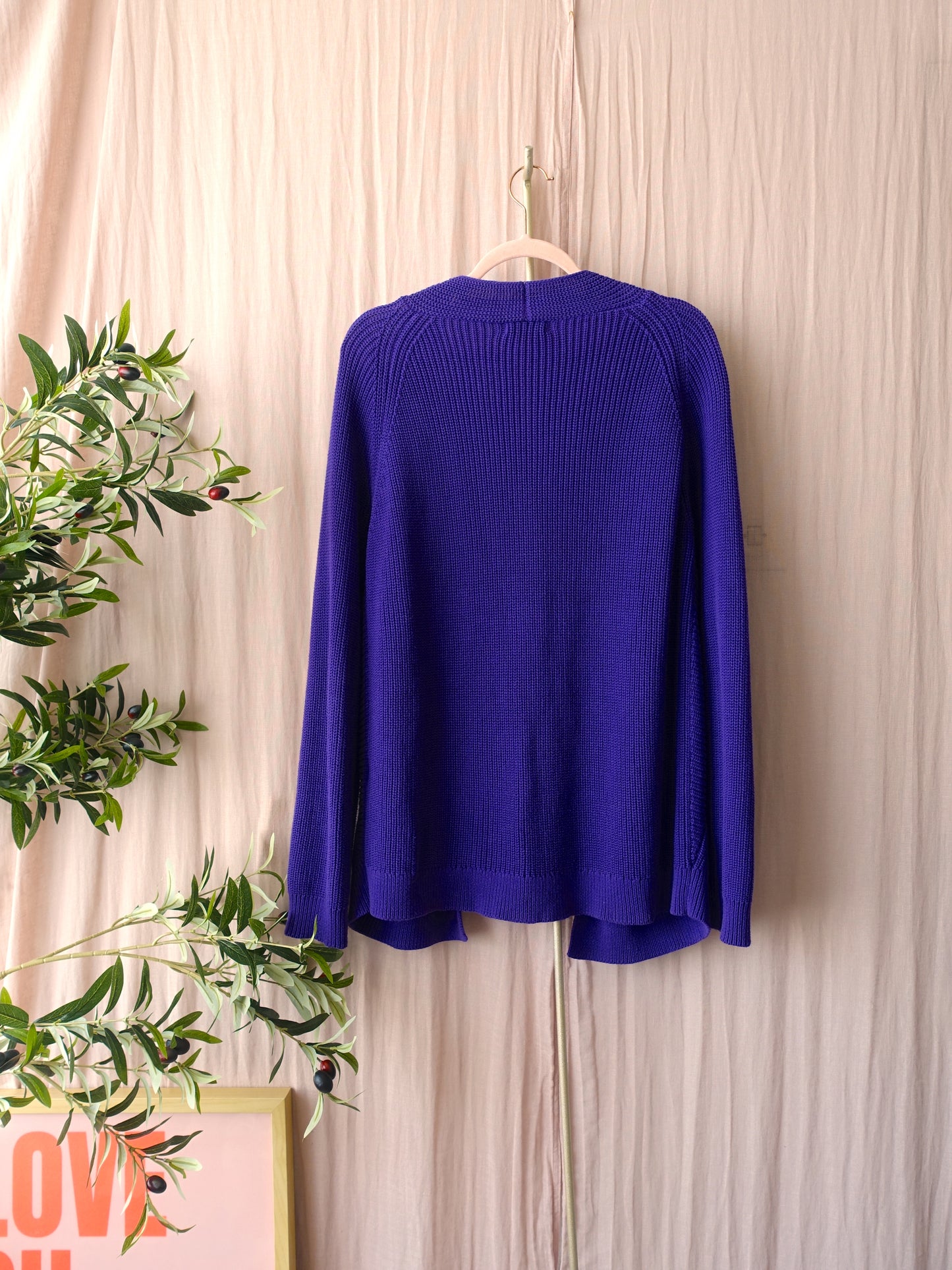Geisha knitted cardigan emerson purple