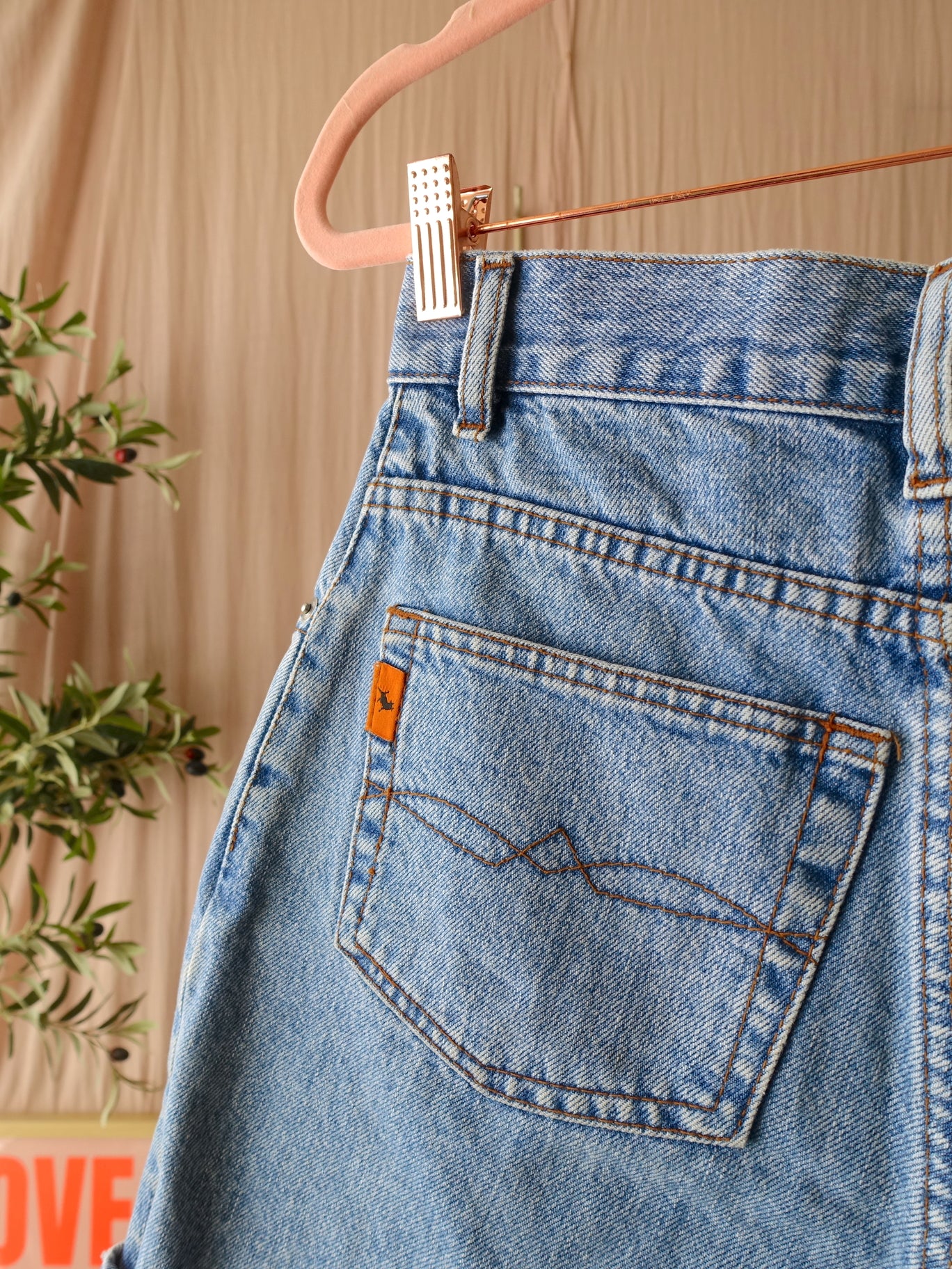 Vintage Lois Sandra-C Noad Veined denim shorts