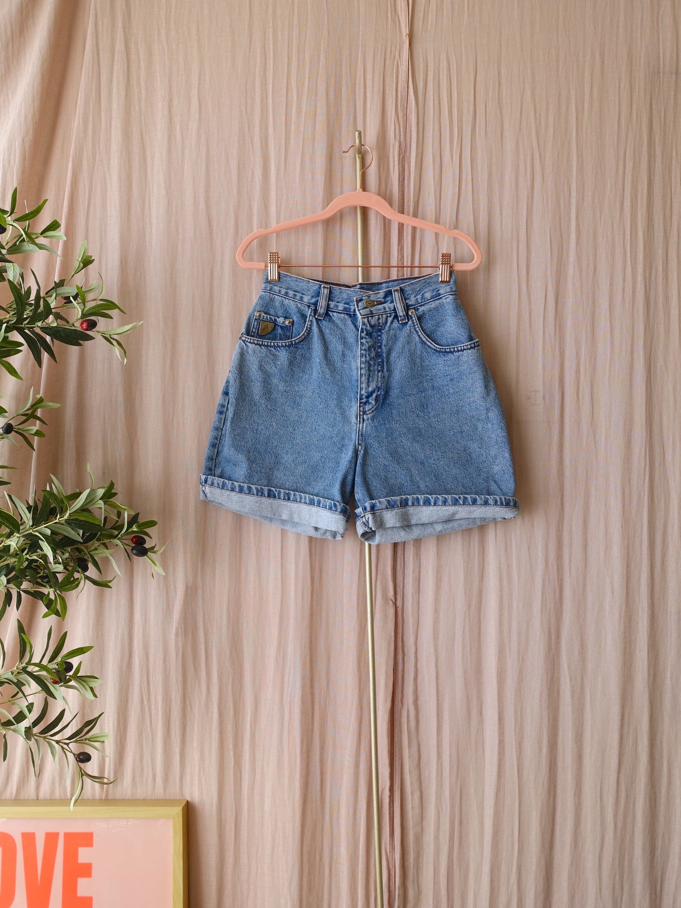 Vintage Lois Sandra-C Noad Veined denim shorts