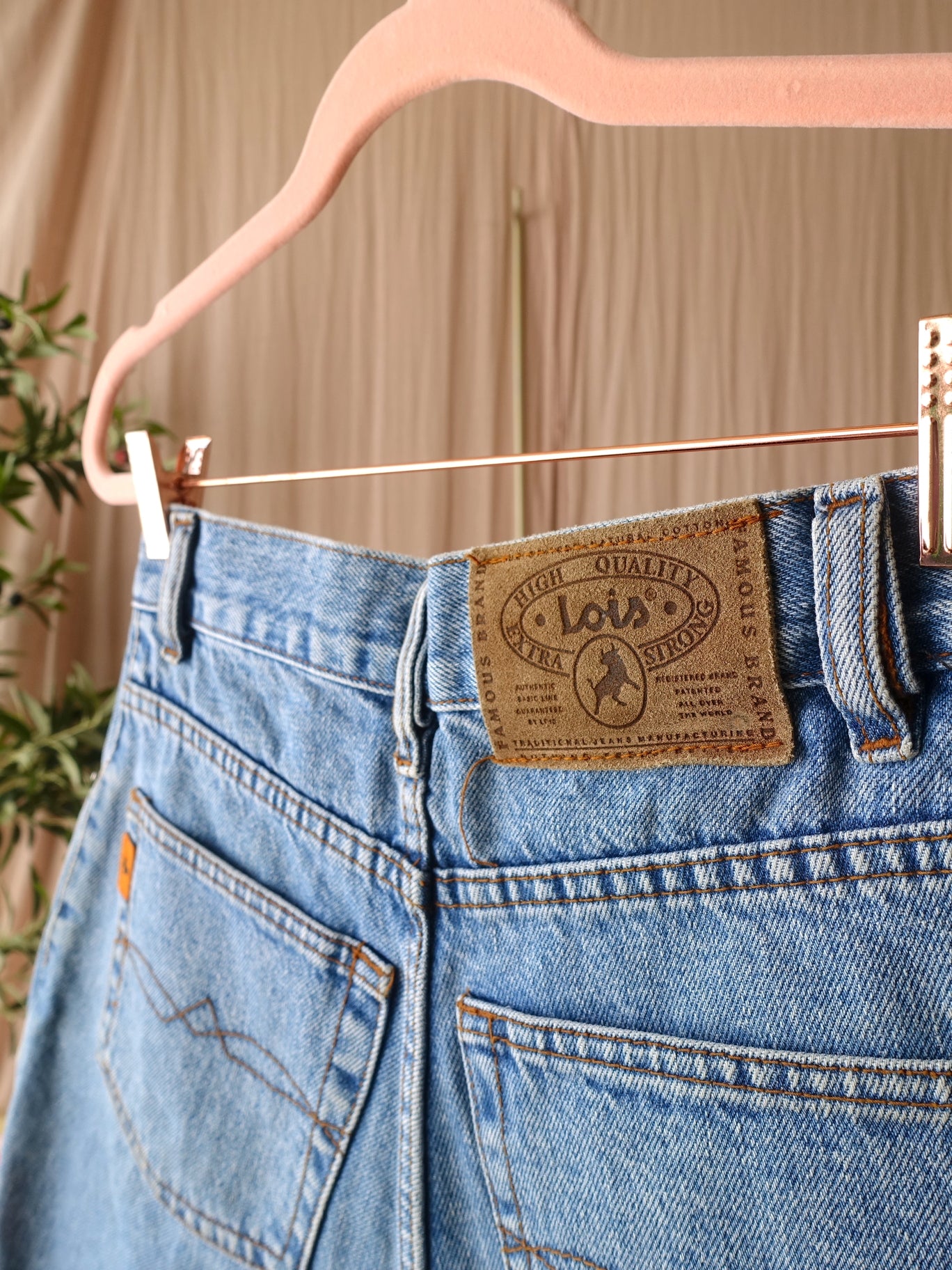Vintage Lois Sandra-C Noad Veined denim shorts