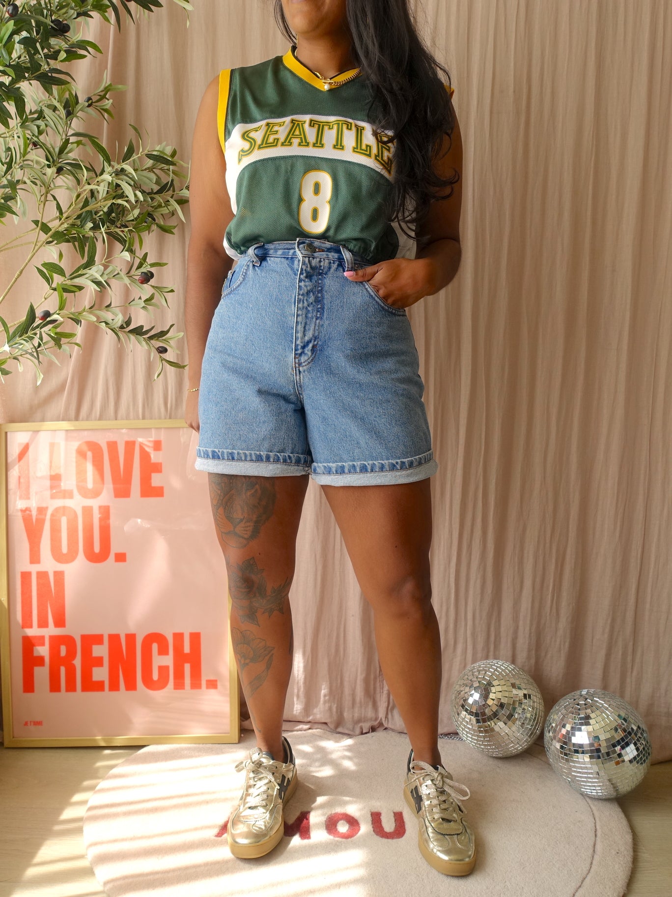 Vintage cropped Seattle Supersonics top emerald