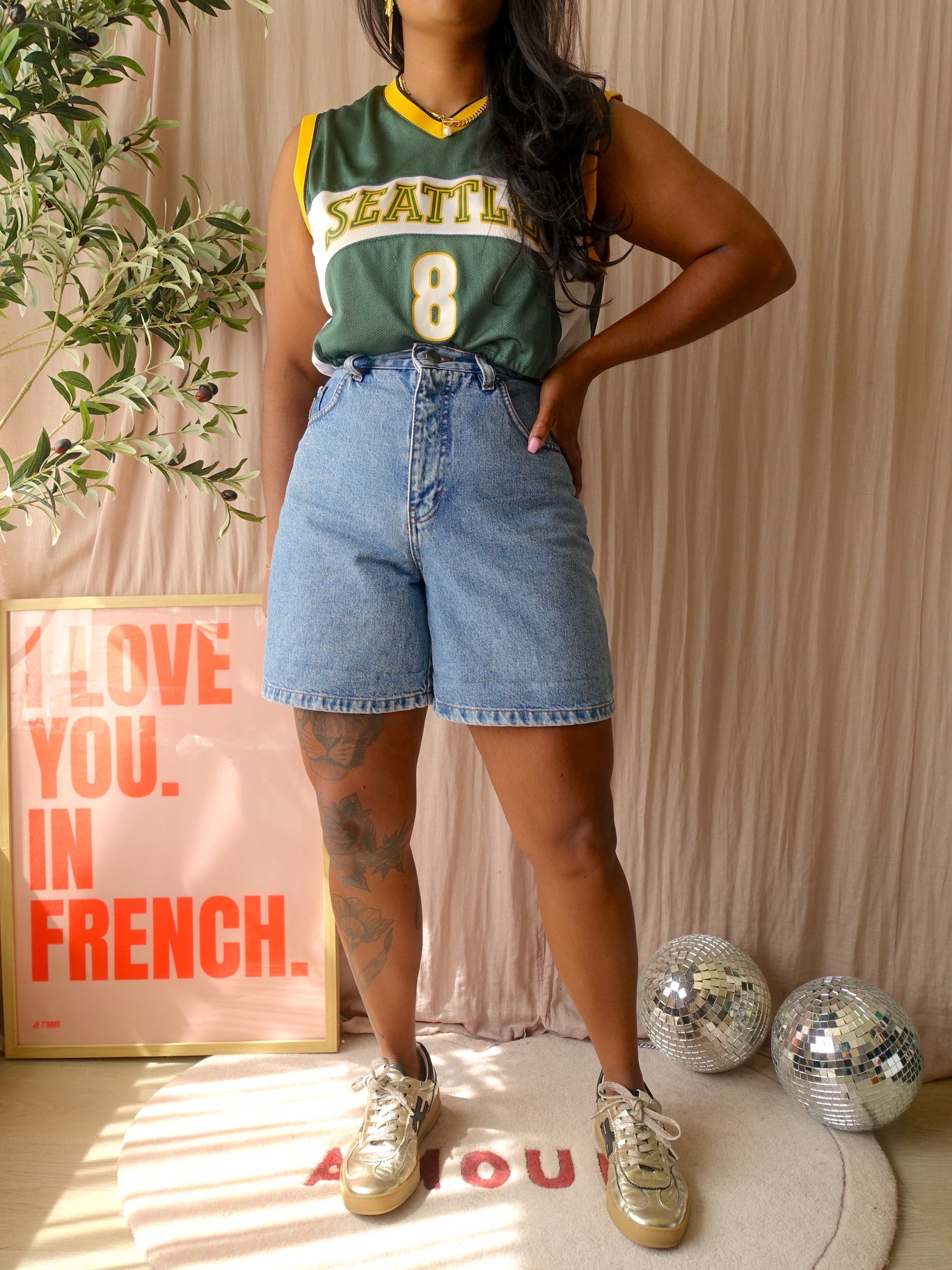 Vintage cropped Seattle Supersonics top emerald