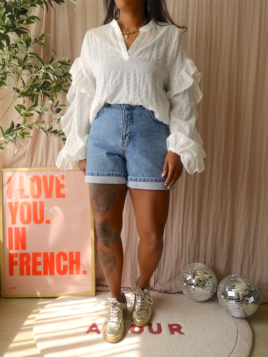 Refined Department Chloe ruffle top wit