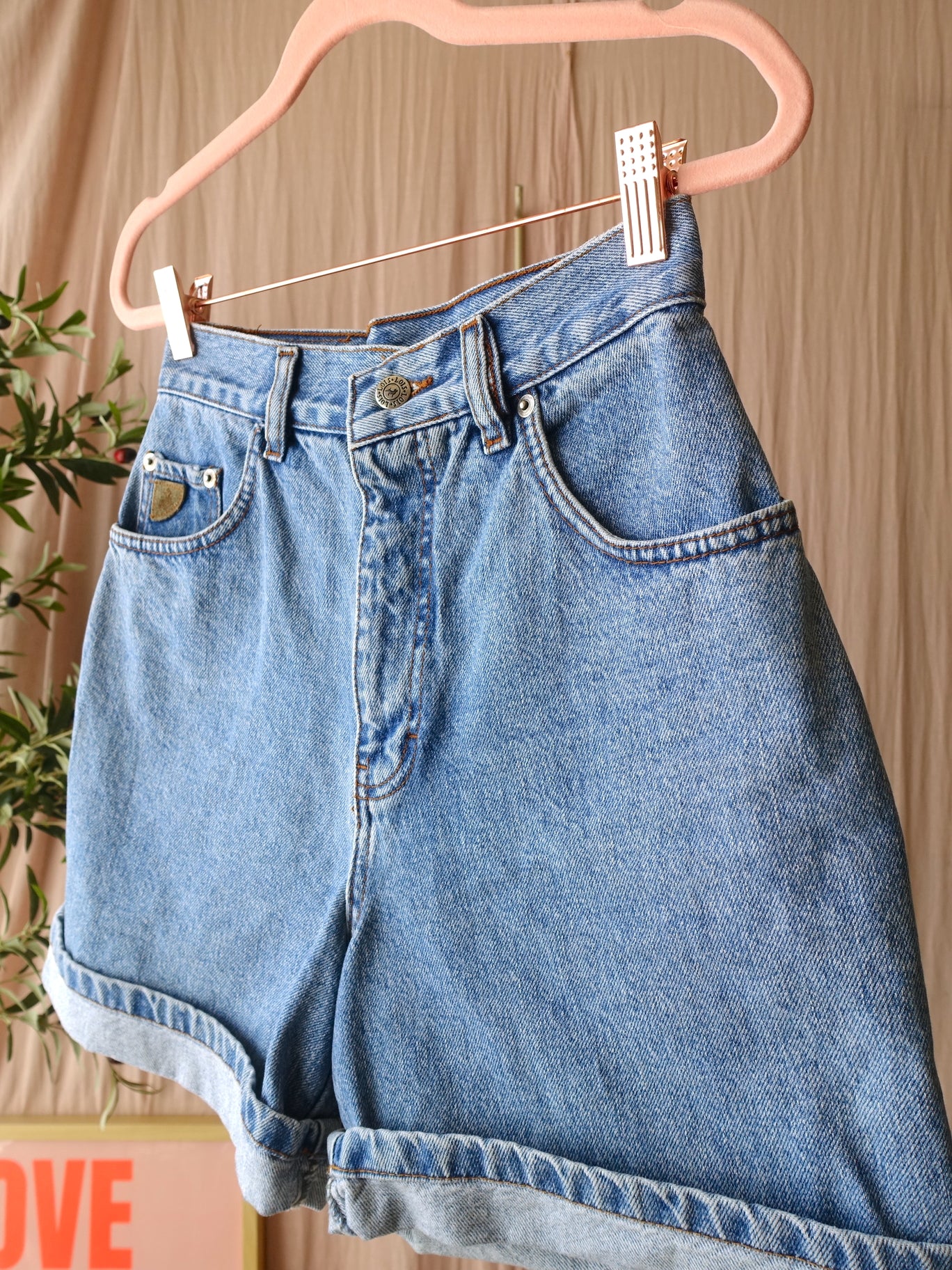 Vintage Lois Sandra-C Noad Veined denim shorts