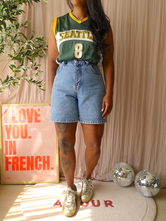 Vintage Lois Sandra-C Noad Veined denim shorts