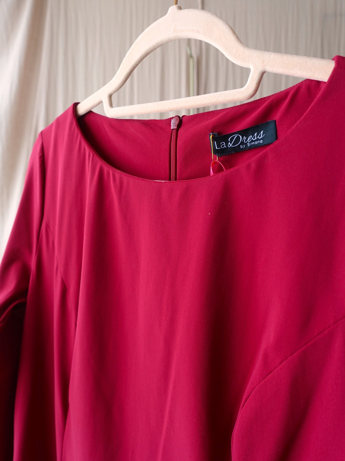 LaDress by Simone travelstof jurk bordeaux