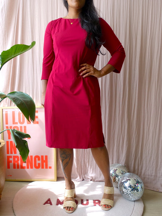 Ladress travel quality classic jurk bordeaux