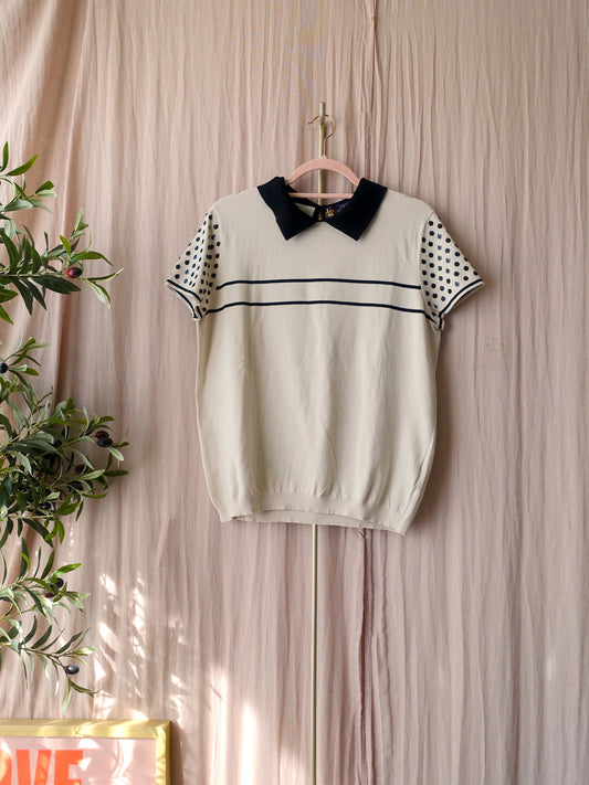 Laurèl unique embellished fine knit tee