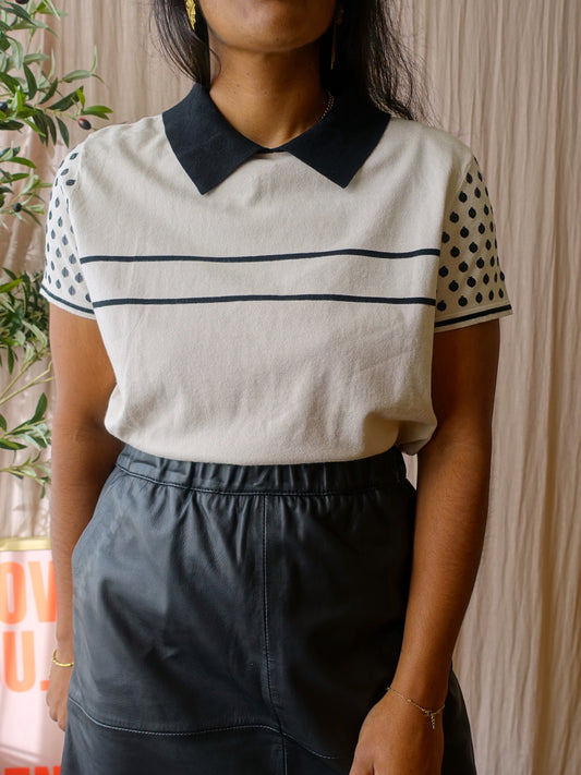 Laurèl unique embellished fine knit tee