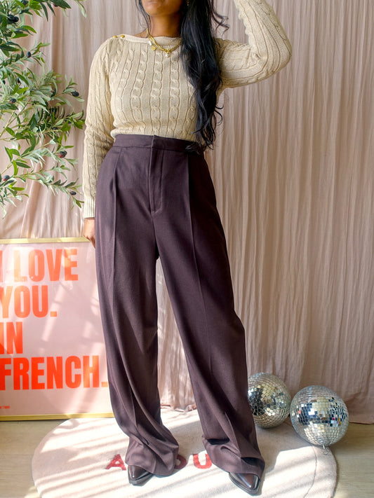 Lauren Ralph Lauren cable knit golden beige