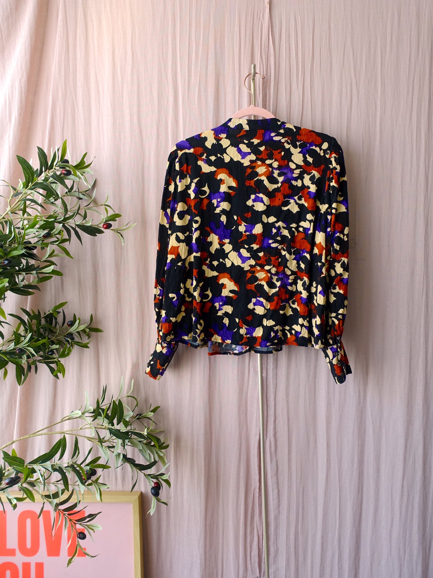 Selected Femme viscose leo print blouse holda
