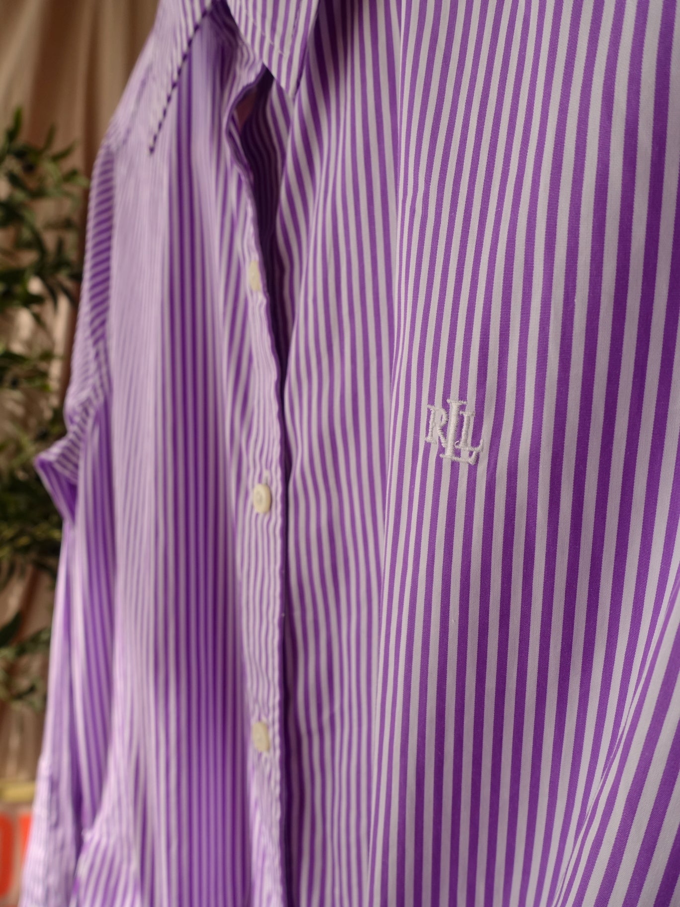 Lauren Ralph Lauren designer tie-front cotton dress lila