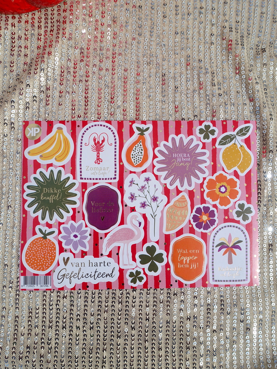 Bohemian summer stickers met goudfolie