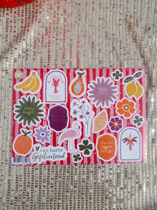 Bohemian summer stickers met goudfolie