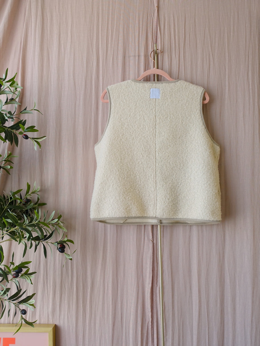 Levete Room the bouclé waistcoat ecru