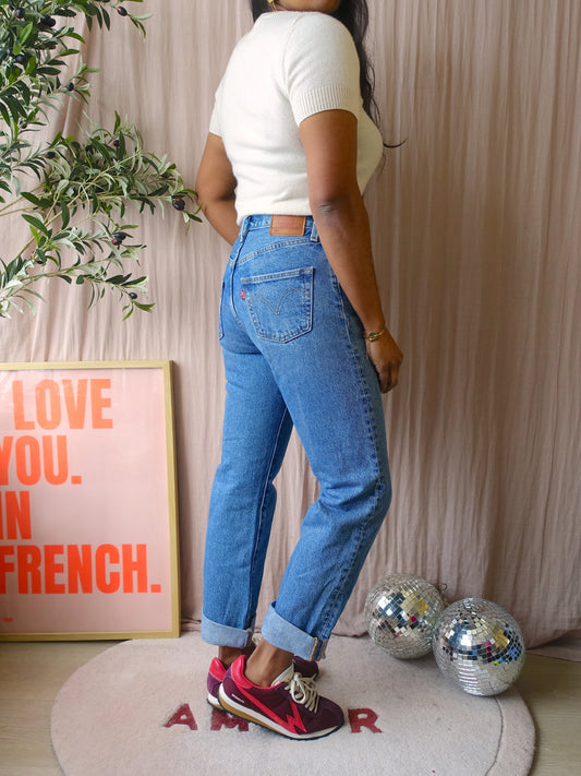 Levi's 501 original high waist mediumstone