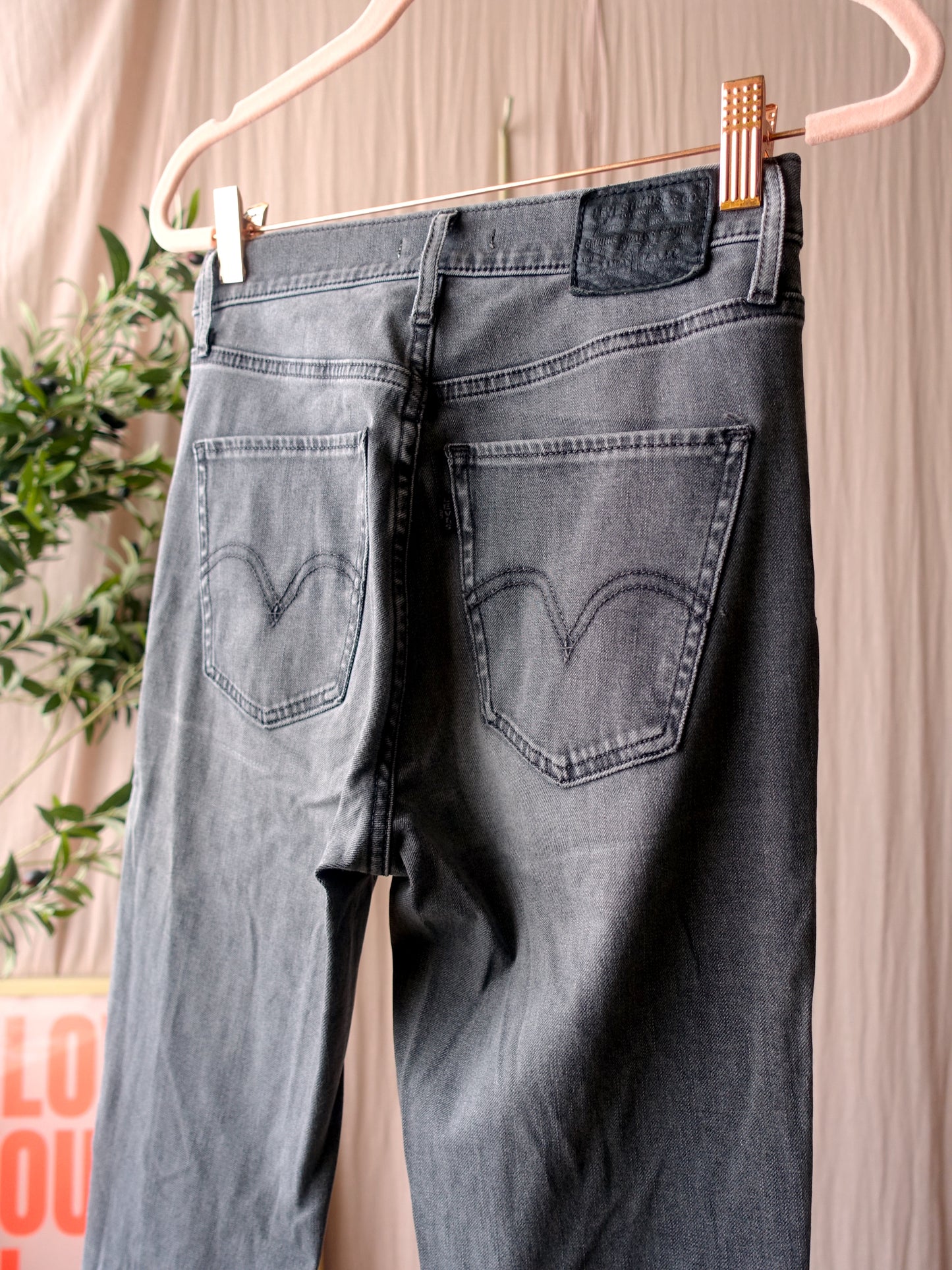Levi's mile high super skinny jeans mid grey