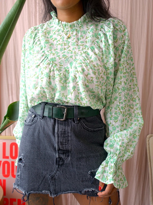 Levi's deconstructed denim skirt antraciet