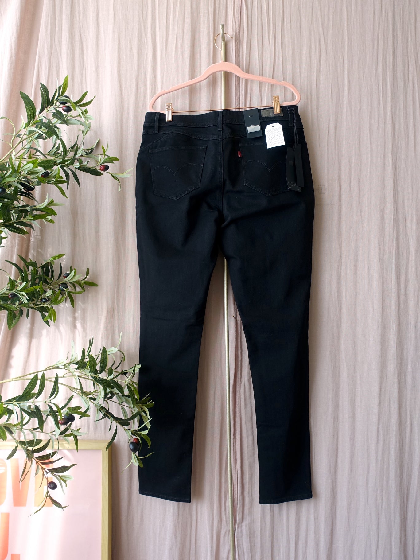 Levi's revel mid rise skinny zwart