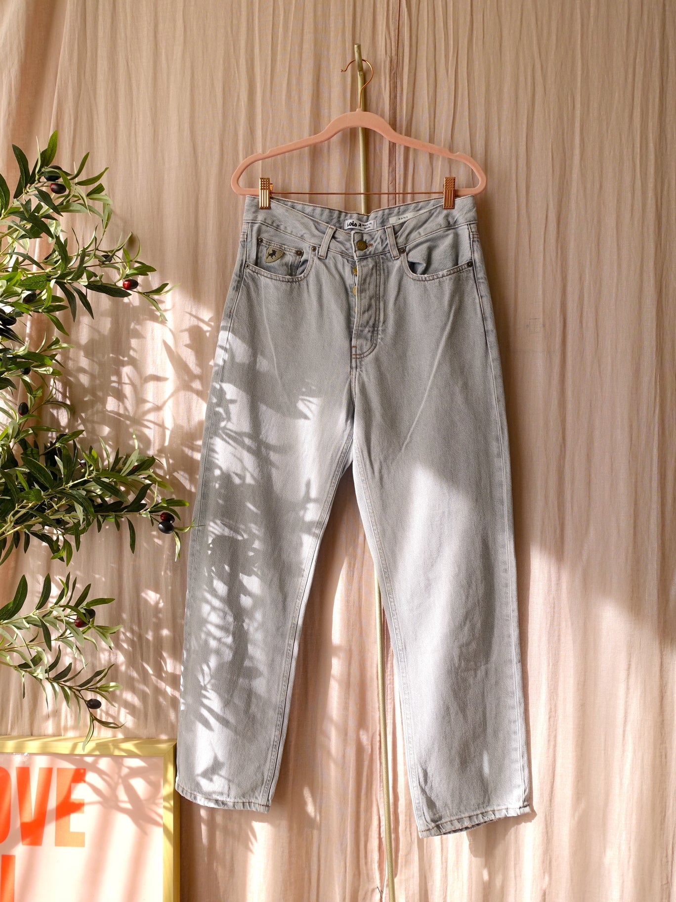 Lois Dana mid rise cropped jeans columbus grey