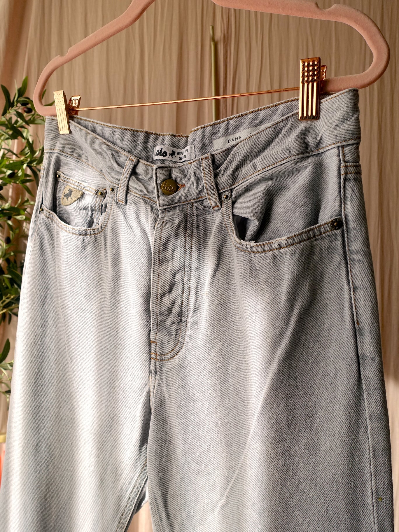 Lois Dana mid rise cropped jeans columbus grey