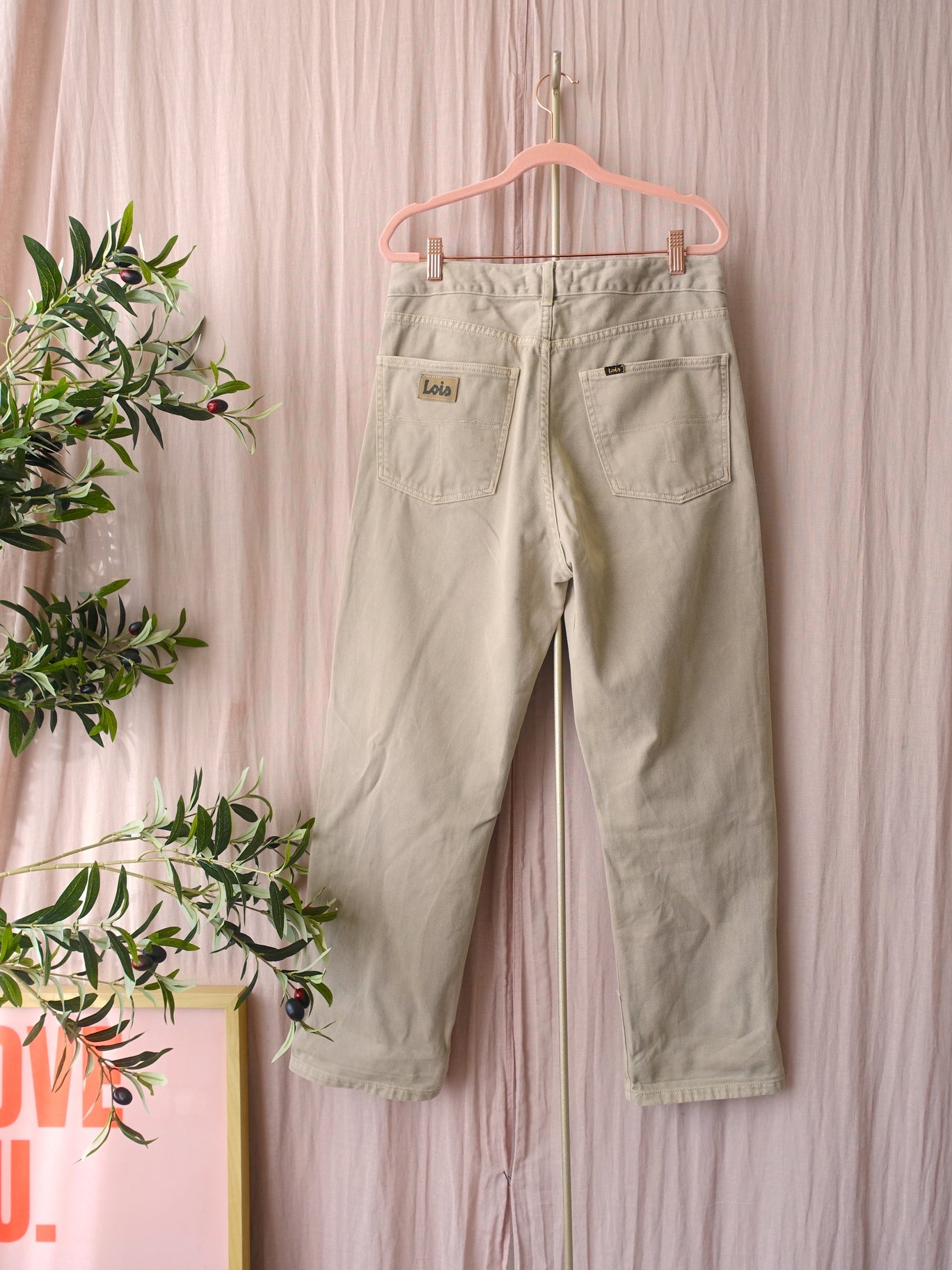 Lois Dana oxford tan omaha worn dad fit jeans