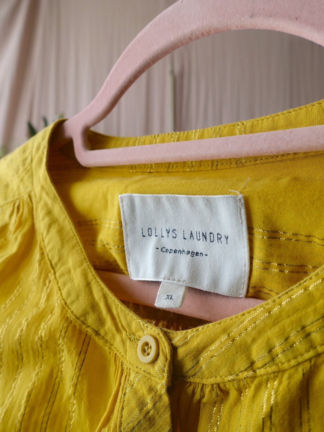 Lolly's Laundry lurex stripe blouse singh sunshine yellow