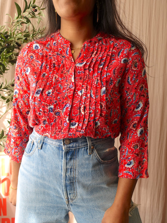 Lolly's Laundry lurex floral top helena