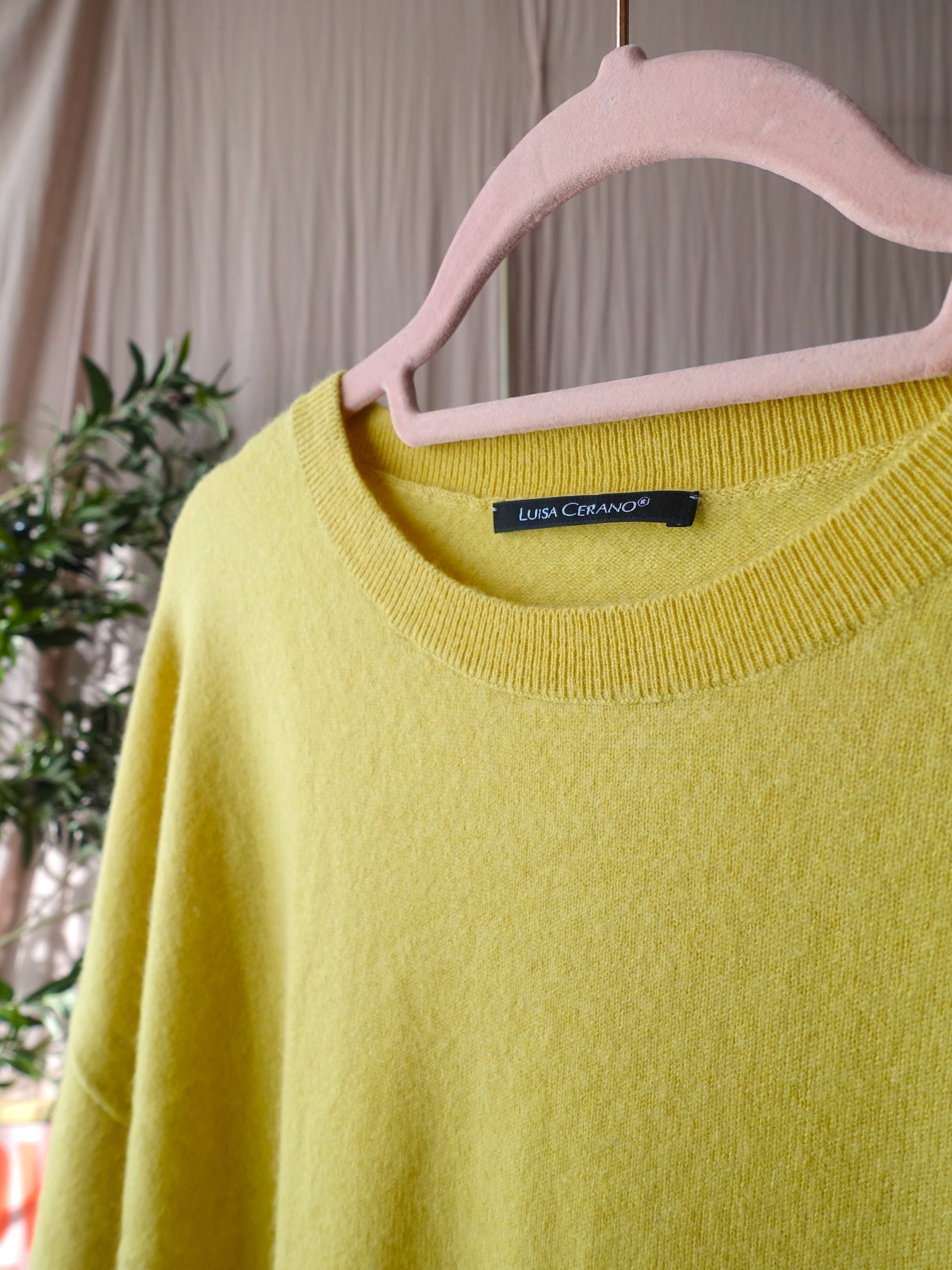 Luisa Cerano exclusive cashmere & wool tee sunshine yellow