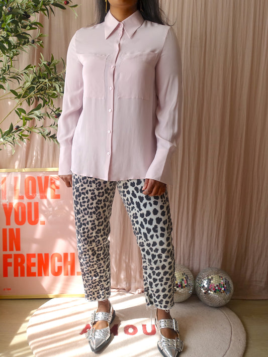 Luisa Cerano silkblend blouse primrose pink