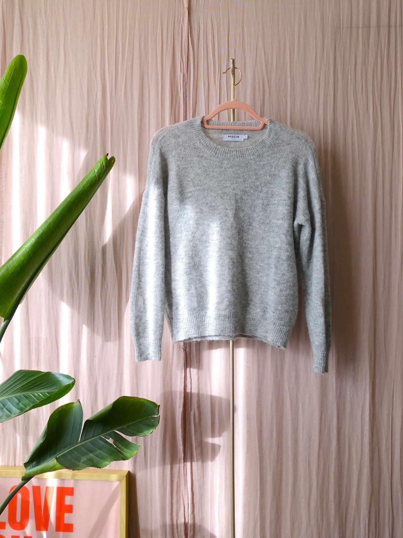 MSCH mohairmix knit light grey