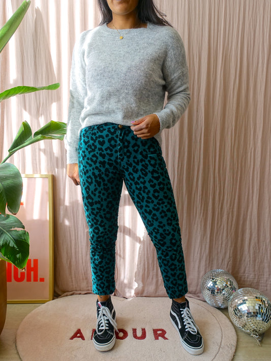 Fabienne Chapot sierra penny velvet trouser teal