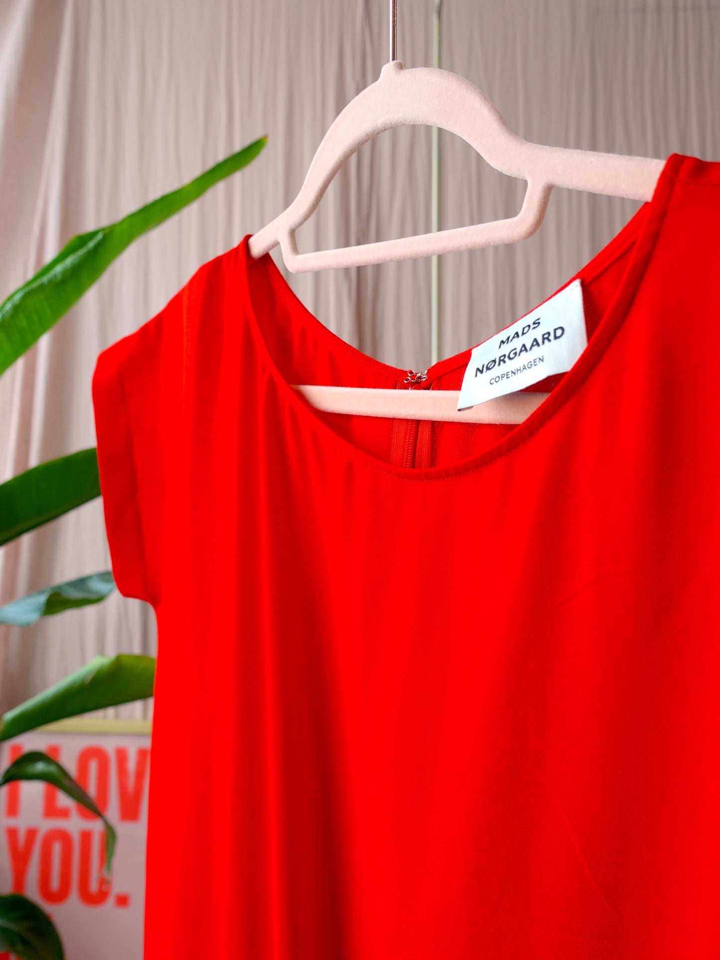 Mads Nørgaard crêpe Georgette Cavi jumpsuit passion red