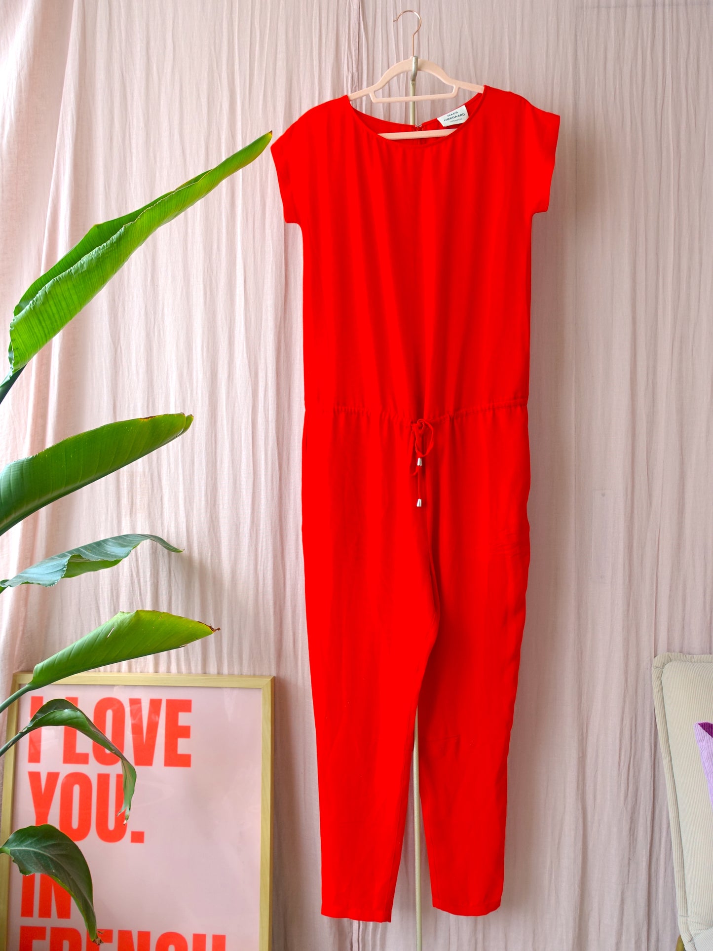Mads Nørgaard crêpe Georgette Cavi jumpsuit passion red