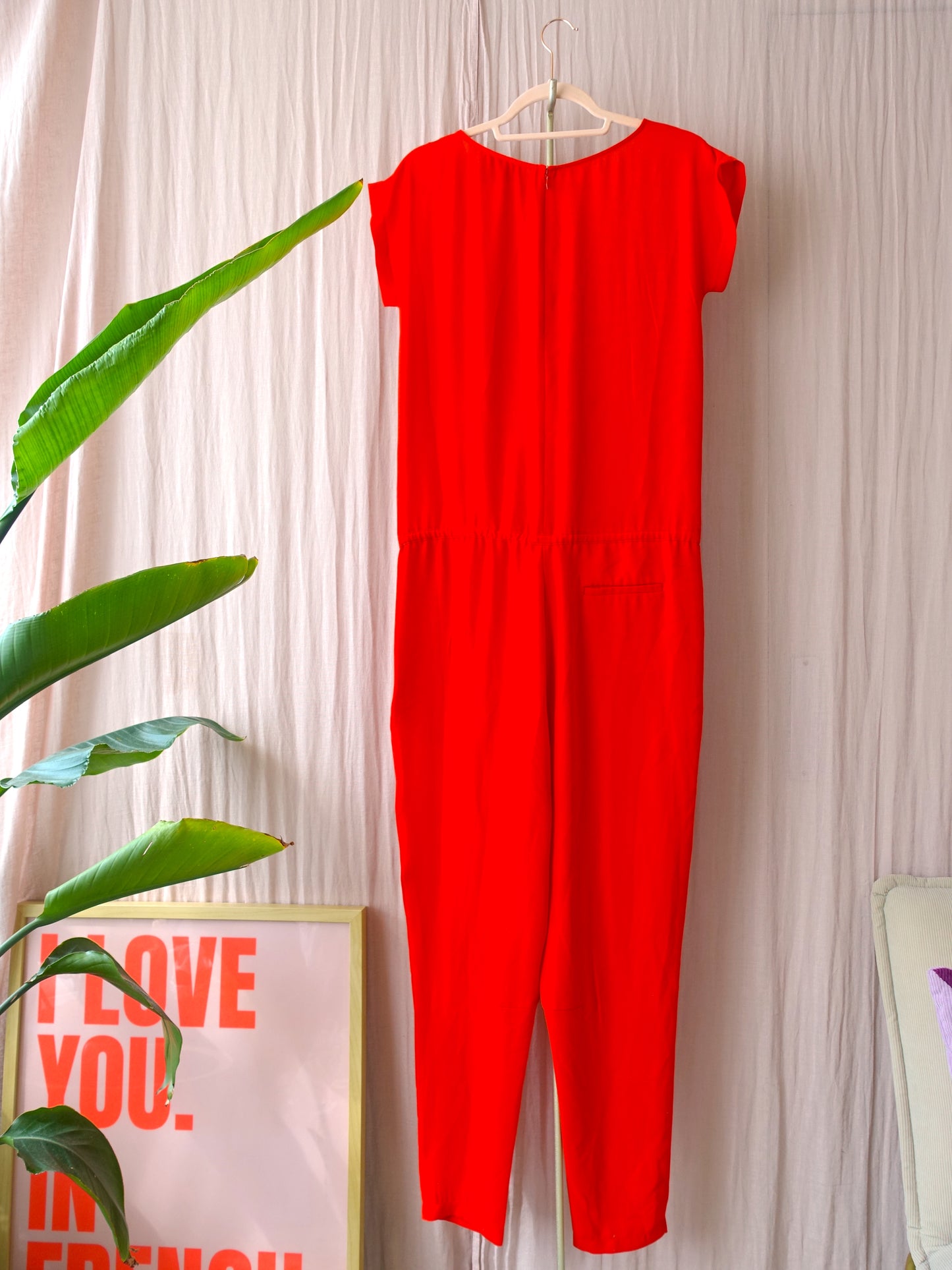 Mads Nørgaard crêpe Georgette Cavi jumpsuit passion red