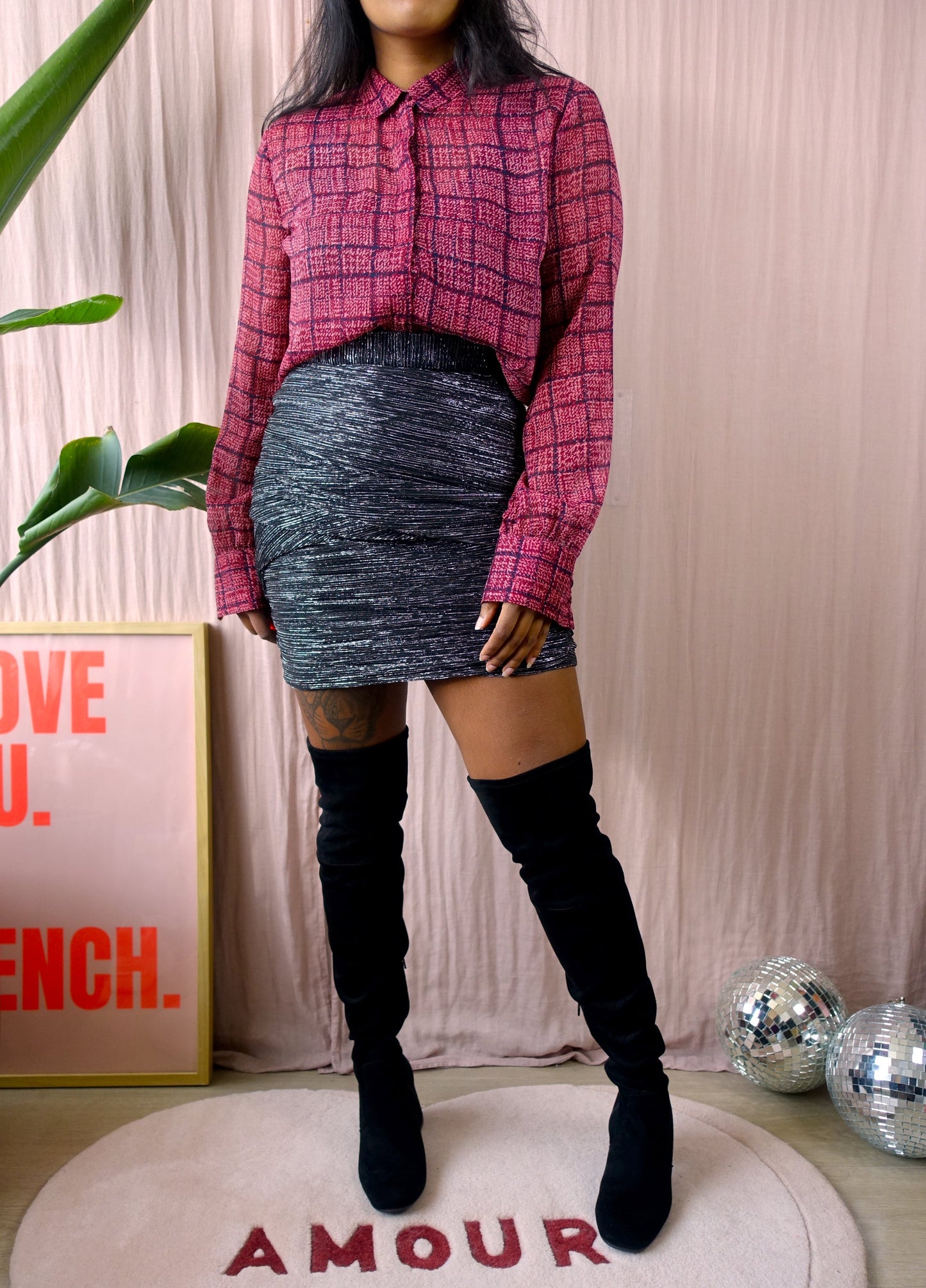 Maje Paris janaud lurex skirt