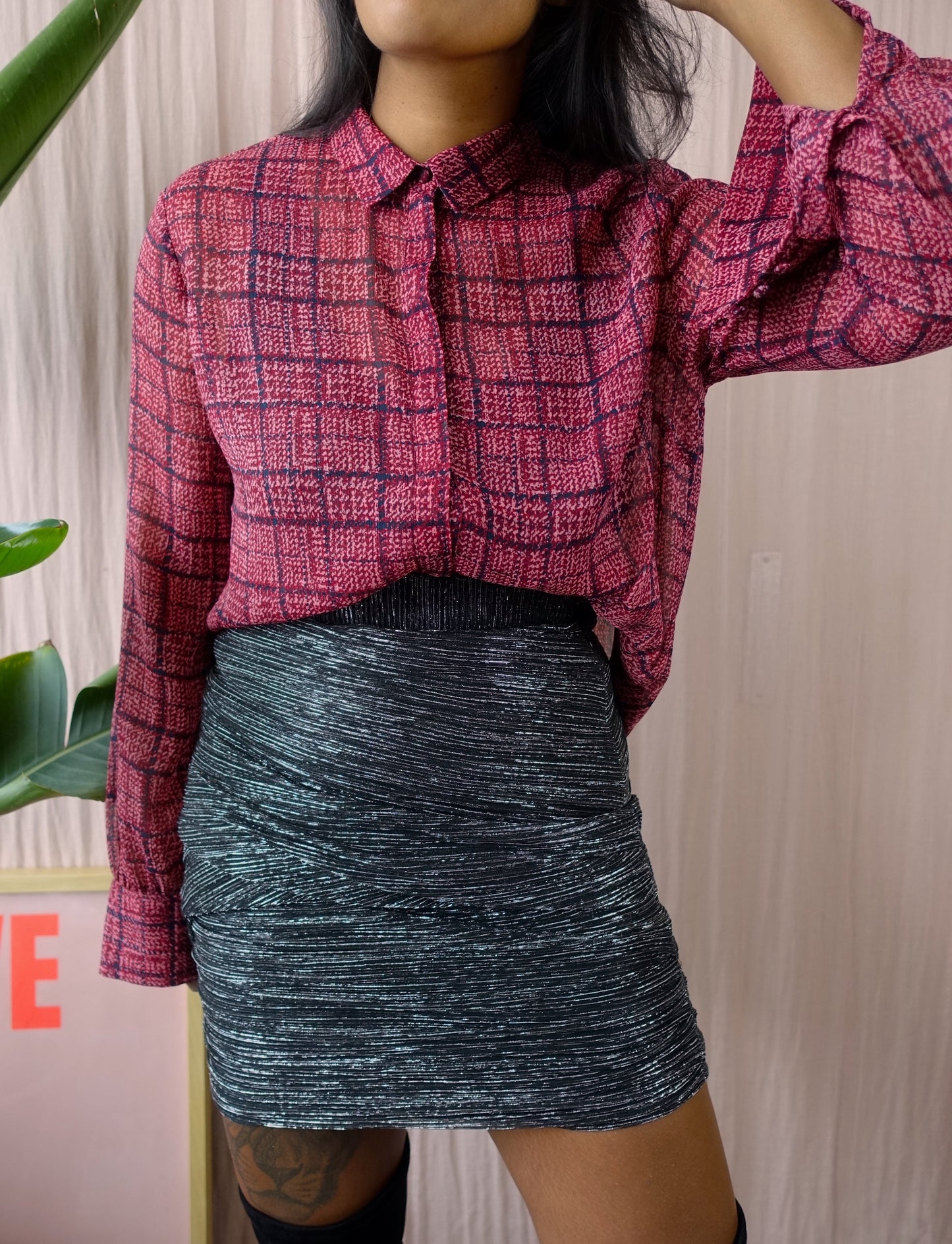 Maje Paris janaud lurex skirt