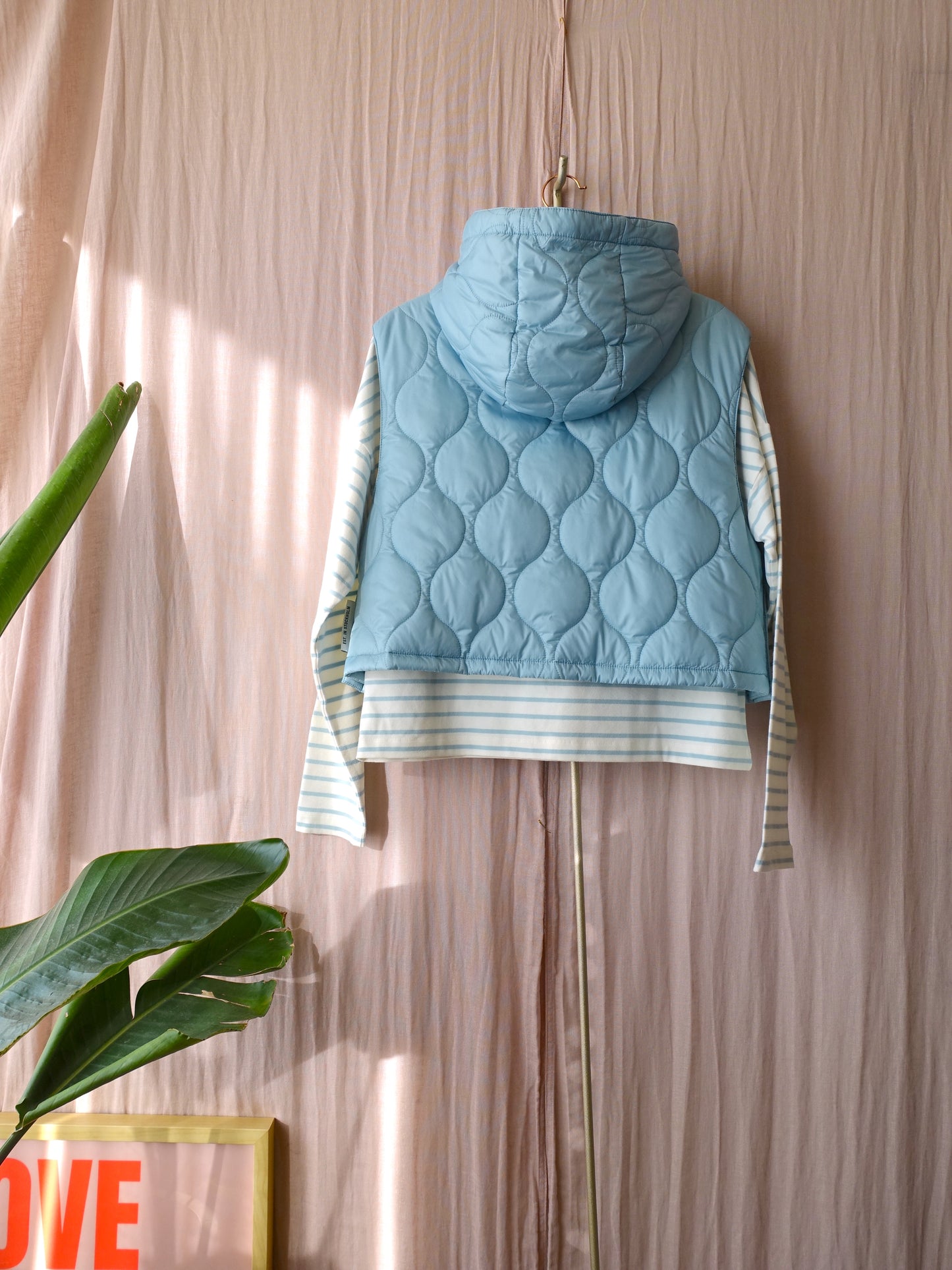 Marc O'Polo quilted bodywarmer misty blue