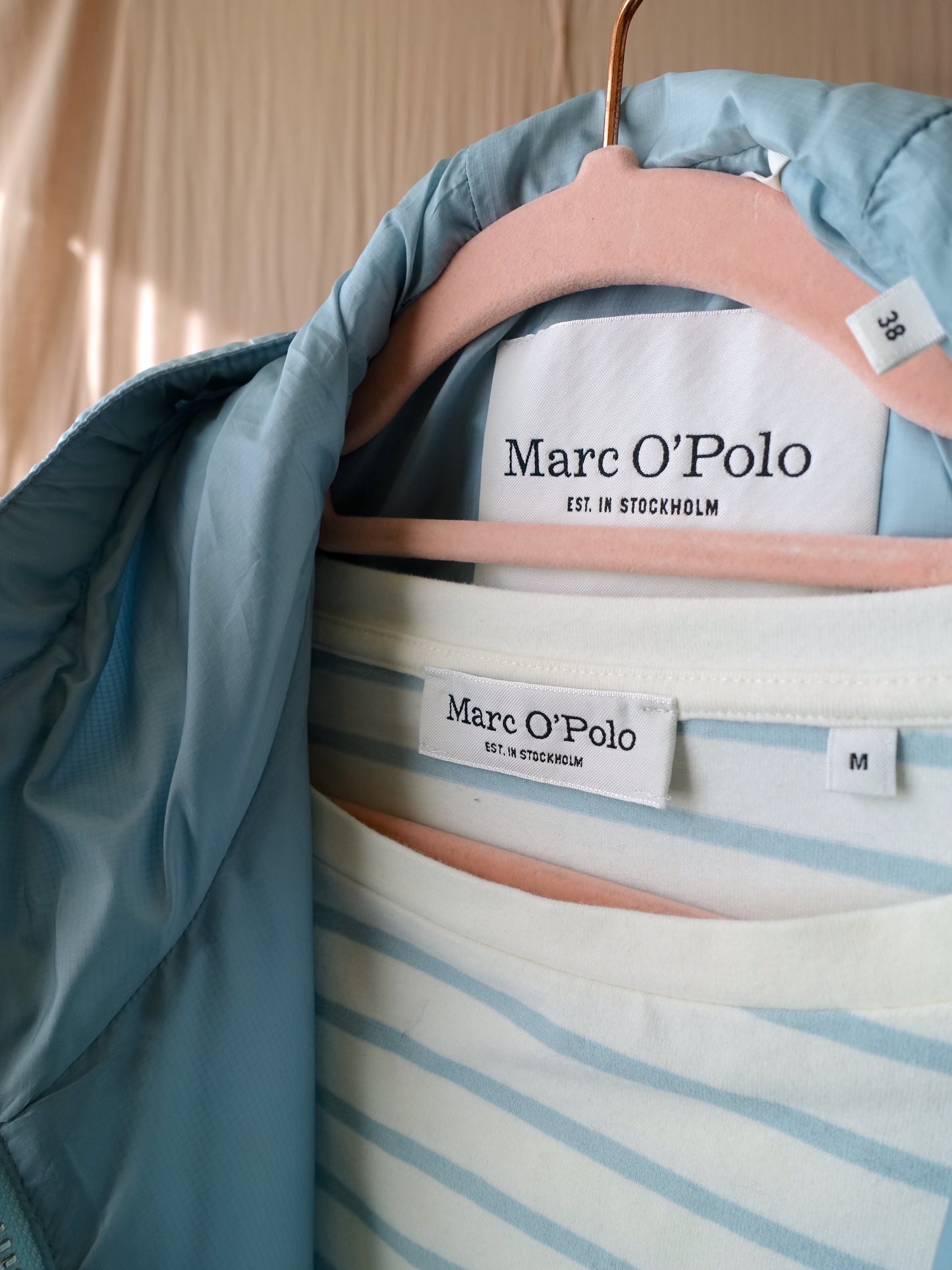 Marc O'Polo quilted bodywarmer misty blue