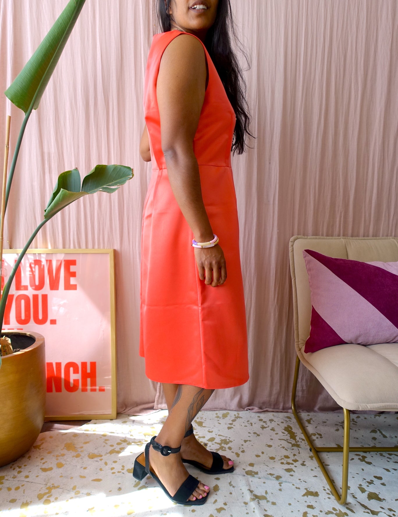 MaxMara Shine! the embellished dress salmon pink